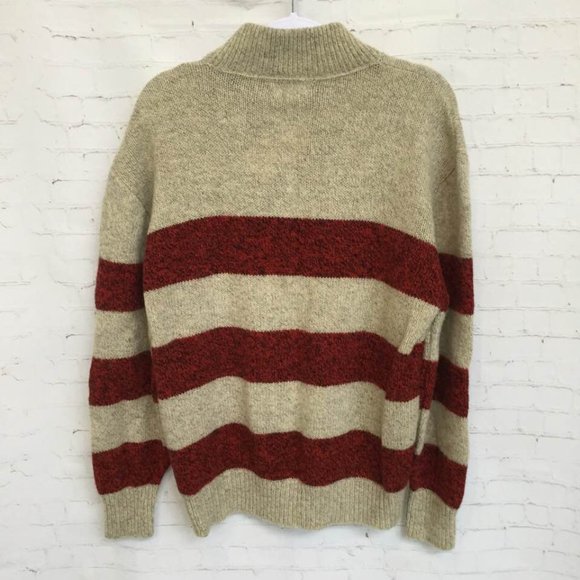 Vintage BOG SPORT Wool Henley Sweater Striped Grandpa Style MEN'S Sz XL NEW - Picture 5 of 9